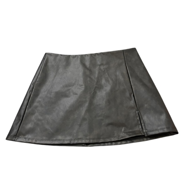 NWT Altare'd State Katarina Distressed Vegan Leather Skirt / Brown / Size M - Picture 5 of 15